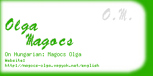 olga magocs business card